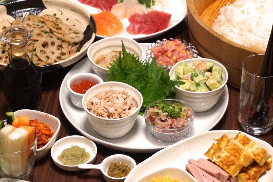 手巻き寿司♪3月のライオン川本家の食卓①の画像
