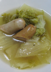 冷凍保存した白菜で簡単スープ