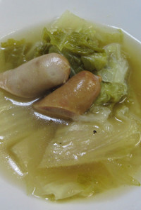 冷凍保存した白菜で簡単スープ