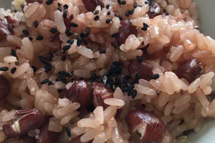 餅米お赤飯を作ってみました レシピ 作り方 By Peacifist クックパッド 簡単おいしいみんなのレシピが349万品