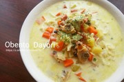 サッポロ一番塩ラーメンクラムチャウダー風の写真