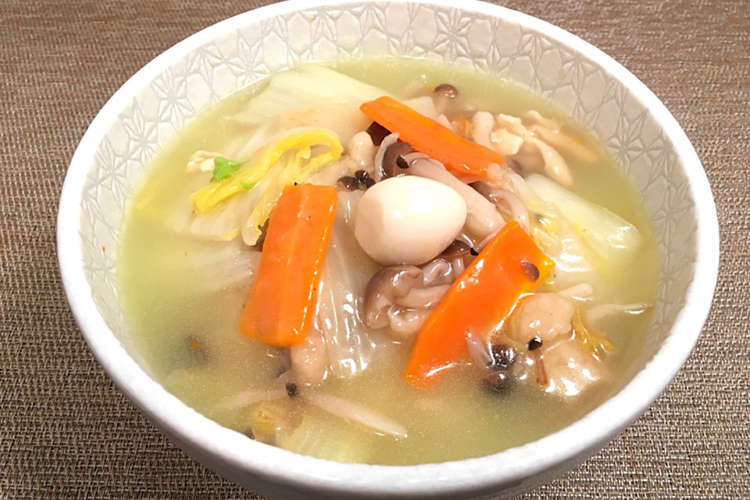 とろりん餡かけ八宝菜塩ラーメン レシピ 作り方 By 名波はるか クックパッド
