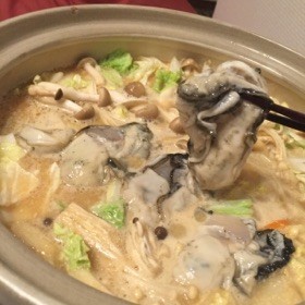 カキ de 豆腐味噌汁鍋の画像