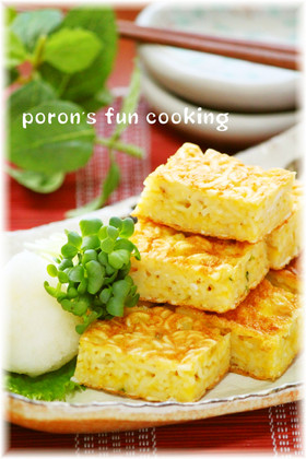 サッポロ一番塩らーめんde厚焼き玉子