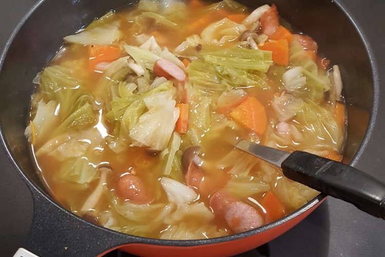 簡単あったかキャベツたっぷりスープ レシピ 作り方 By なぎbitte クックパッド 簡単おいしいみんなのレシピが377万品