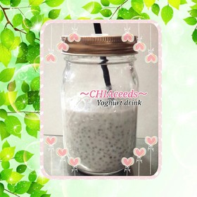 便秘解消✩チアシードで飲むヨーグルト♡
