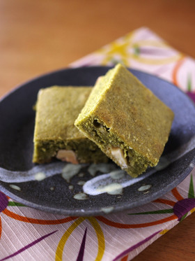 簡単☆抹茶とホワイトチョコの和ブラウニー