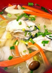 中華風、牡蠣のぷっくりスープ。