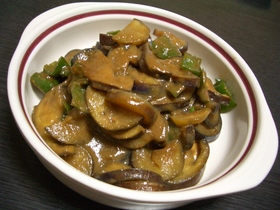 茄子とピーマンの味噌炒め