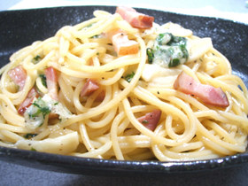 ベーコンとモッツァレラのしそっ葉パスタ♪