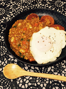 冷凍豆腐で肉なしキーマカレー