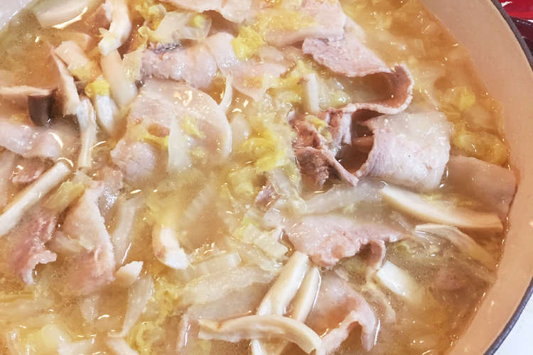 寒い日に 白菜と豚バラの味噌バター鍋 レシピ 作り方 By がもなー クックパッド