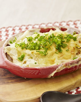 チーズたっぷり。長芋の麺グラタン