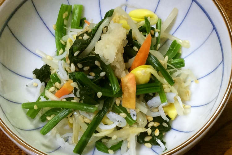 豆もやしとほうれん草の生姜和え レシピ 作り方 By メロンシロップ クックパッド