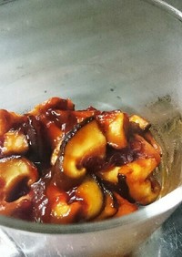 椎茸のケチャップ＆チリソース炒め