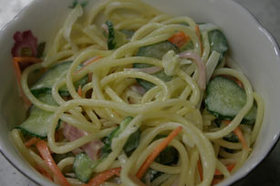 玉ねぎが美味しい!スパゲティサラダ