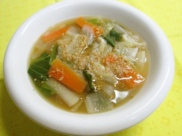 給食☆冬野菜のぽかぽかスープの画像