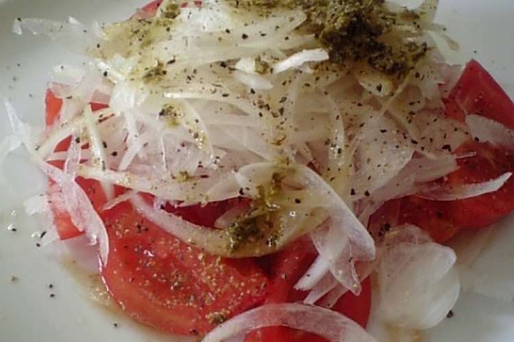 新玉ねぎとトマトのバジルソースサラダ レシピ 作り方 By ポワソン クックパッド 簡単おいしいみんなのレシピが367万品