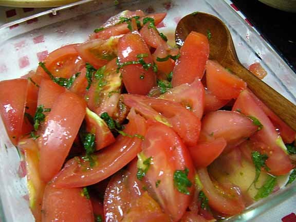トマトの塩ぽん酢和えの画像