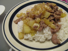 ブタじゃがご飯