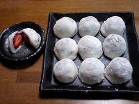 簡単♪レンジで苺大福