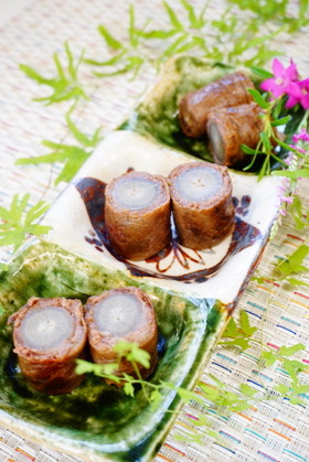 お弁当・作り置【牛蒡の牛肉巻き】八幡巻き