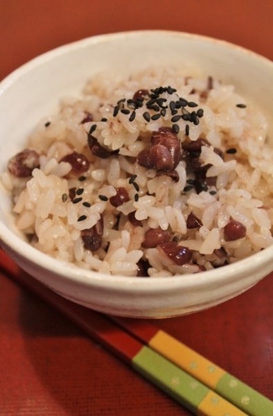 圧力鍋♪省エネ小豆・米・もち米の美味赤飯の写真