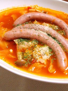 キャベツたっぷり✼トマトスープ