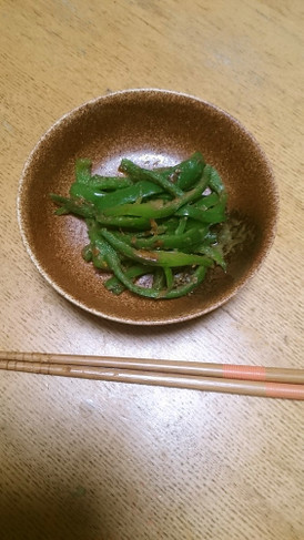 ささっと一品!ピーマンとおかかの醤油あえ