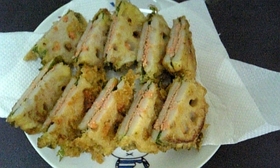れんこん明太はさみ揚げ