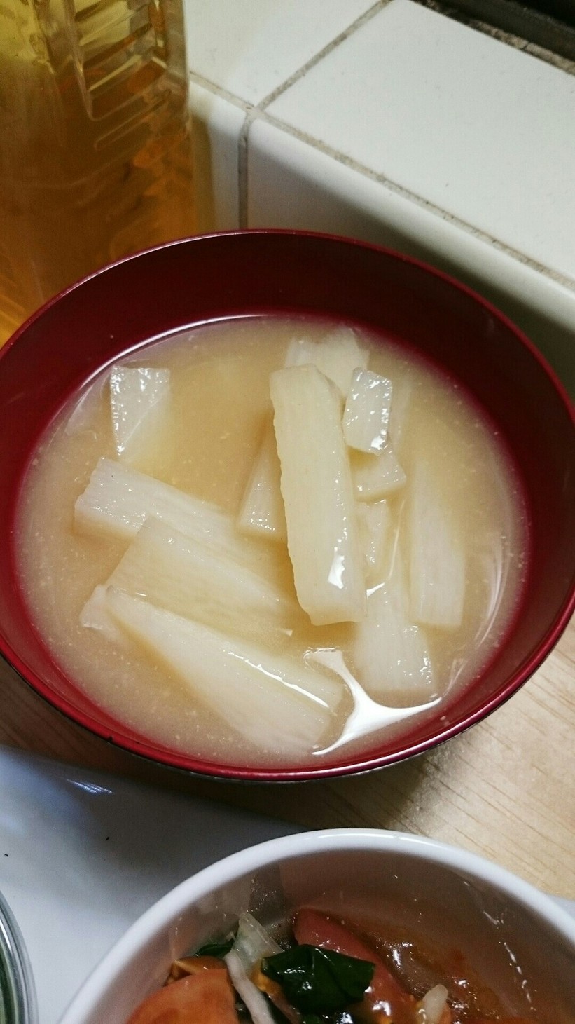 簡単☆シンプル長芋の味噌汁の画像