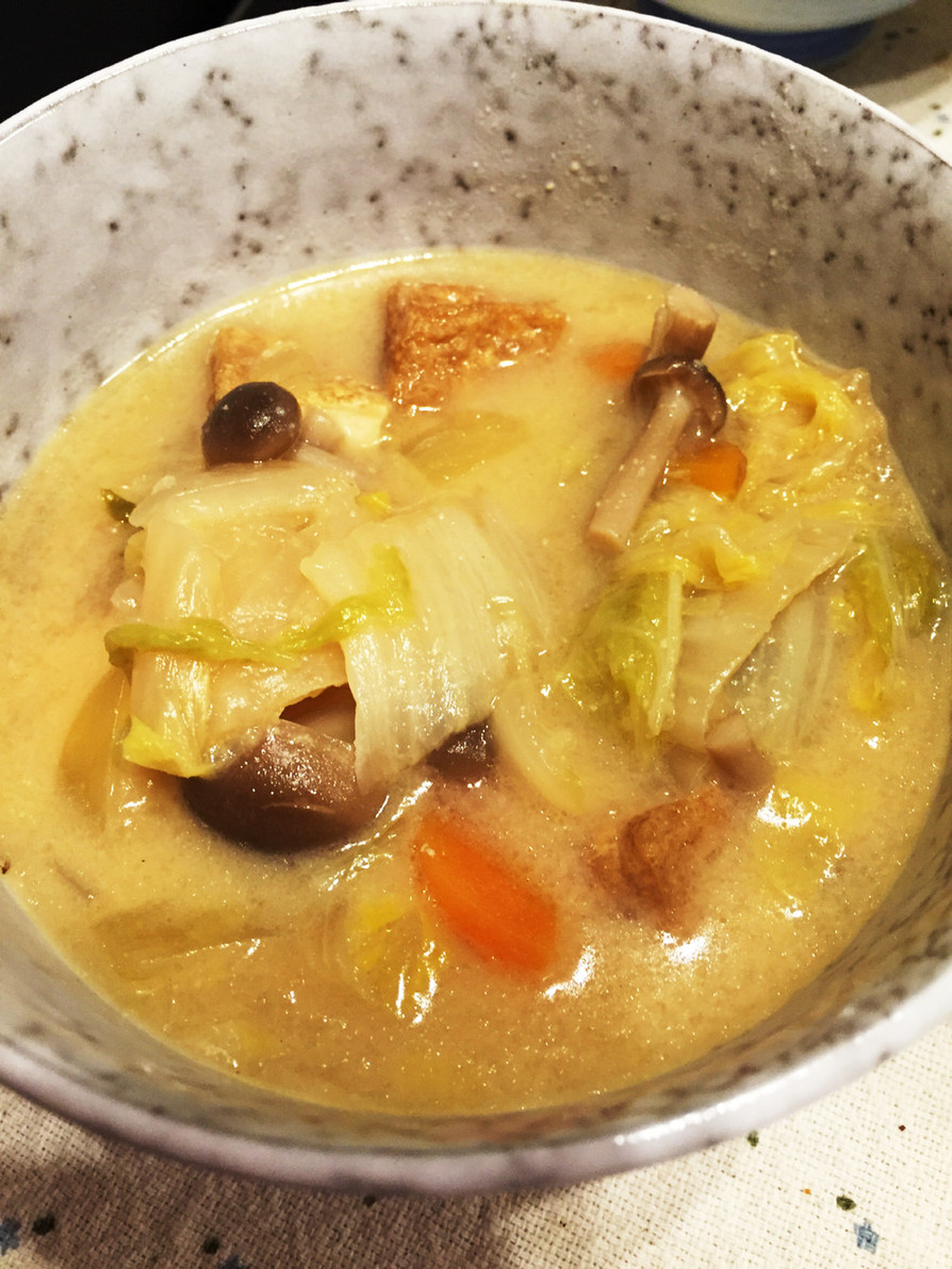 白菜の味噌バタースープの画像
