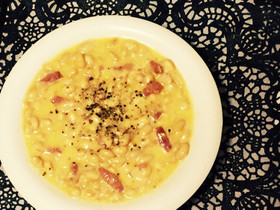 糖質制限◆水煮大豆のカルボナーラ風