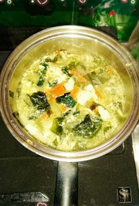 豆腐 & ゴマ入り野菜卵スープ☆