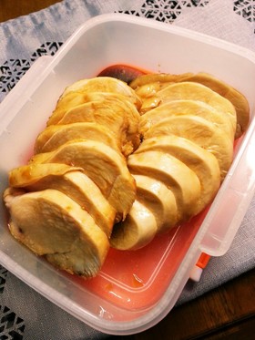 レンジで鶏ムネチャーシュー
