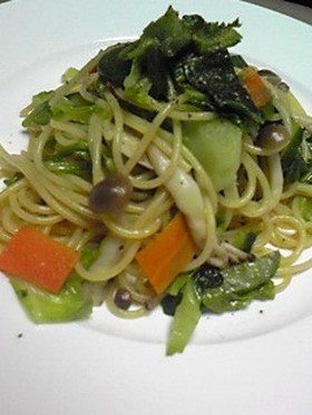 だし仕立ての和風パスタ