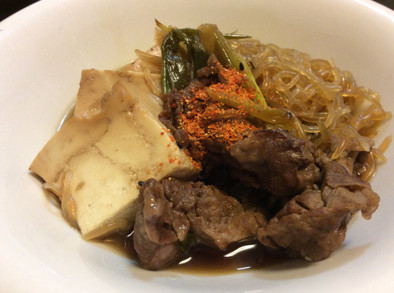 すき焼き風の肉豆腐の写真