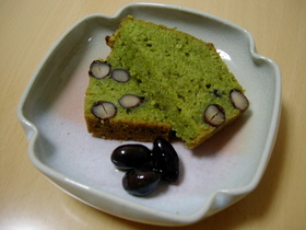 ○和かふぇすいーつ♡黒豆抹茶ケーキ○