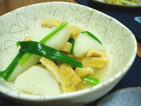 長いもと油揚げのさっと煮