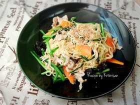 インスタントをアレンジ☆焼きラーメン