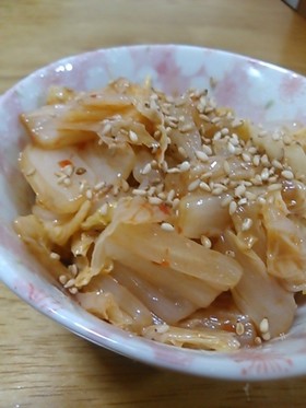 レンジで簡単!!白菜のピリ辛中華お浸し