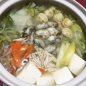 牡蠣鍋 (塩味)