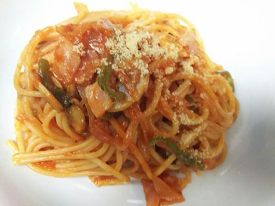 シンプルな～スパゲッティナポリタンの写真