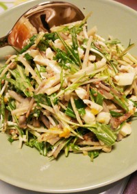 ごぼうと水菜の味噌マヨサラダ