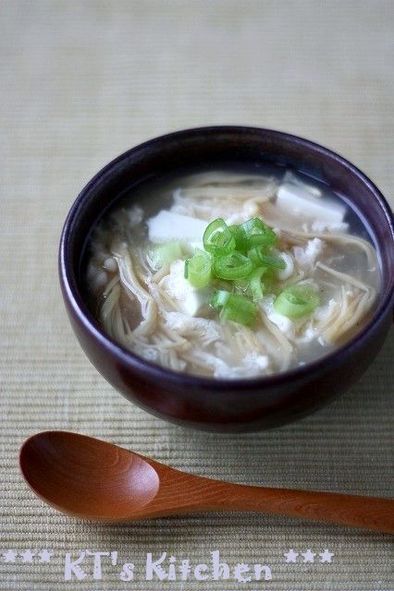 トロトロ♪豆腐とえのきのかき玉スープの写真