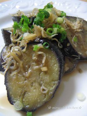 なすのじゃこにんにく炒め