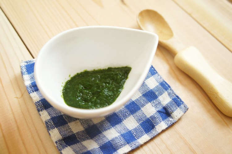 離乳食初期 だしで作るほうれん草ペースト レシピ 作り方 By 乾物屋の岡山中央水産 クックパッド 簡単おいしいみんなのレシピが360万品