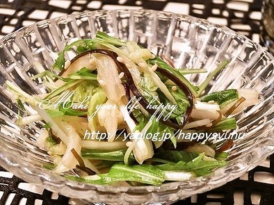 白菜と水菜のゆず胡椒＆塩昆布☆サラダの写真