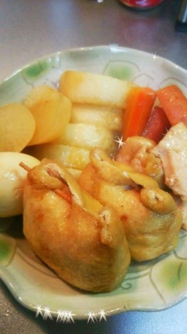 あったか♪野菜きんちゃく入り治部煮風