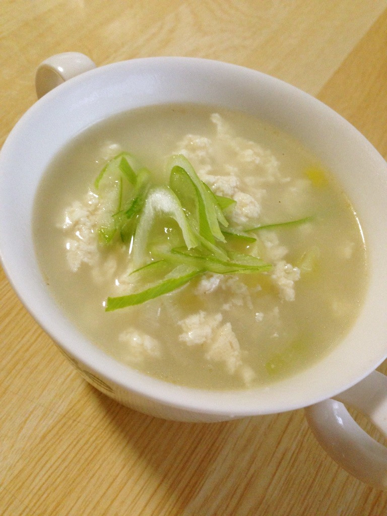 簡単！豆腐と長ネギの生姜スープ♪の画像